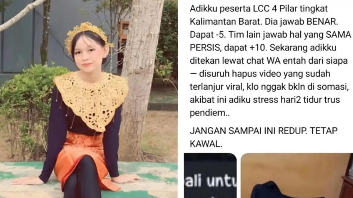 POLEMIK SISWI VIRAL - Josepha Alexandra menjadi sorotan usai beredarnya tangkapan layar dugaan ancaman somasi setelah polemik LCC Empat Pilar MPR RI tingkat Kalimantan Barat.