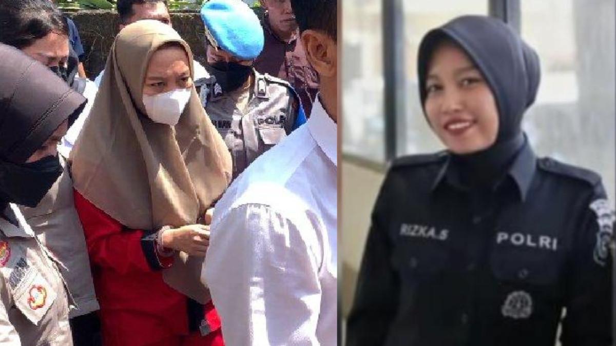 POLWAN BUNUH SUAMI - Warga dan keluarga Brigadir Esco teriaki Briptu Rizka saat rekonstruksi, mereka ancam robohkan rumah Briptu Rizka, Senin (29/9/2025).