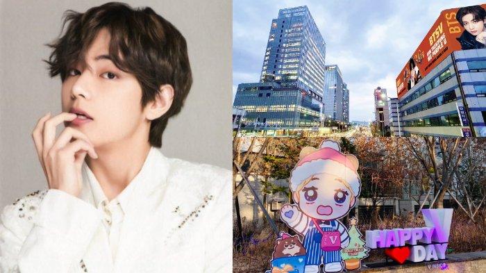 Jelang Ultah V BTS, Fans Korea dan China Siapkan 5 Proyek Kelilingi Gedung HYBE, Ada Garden Show