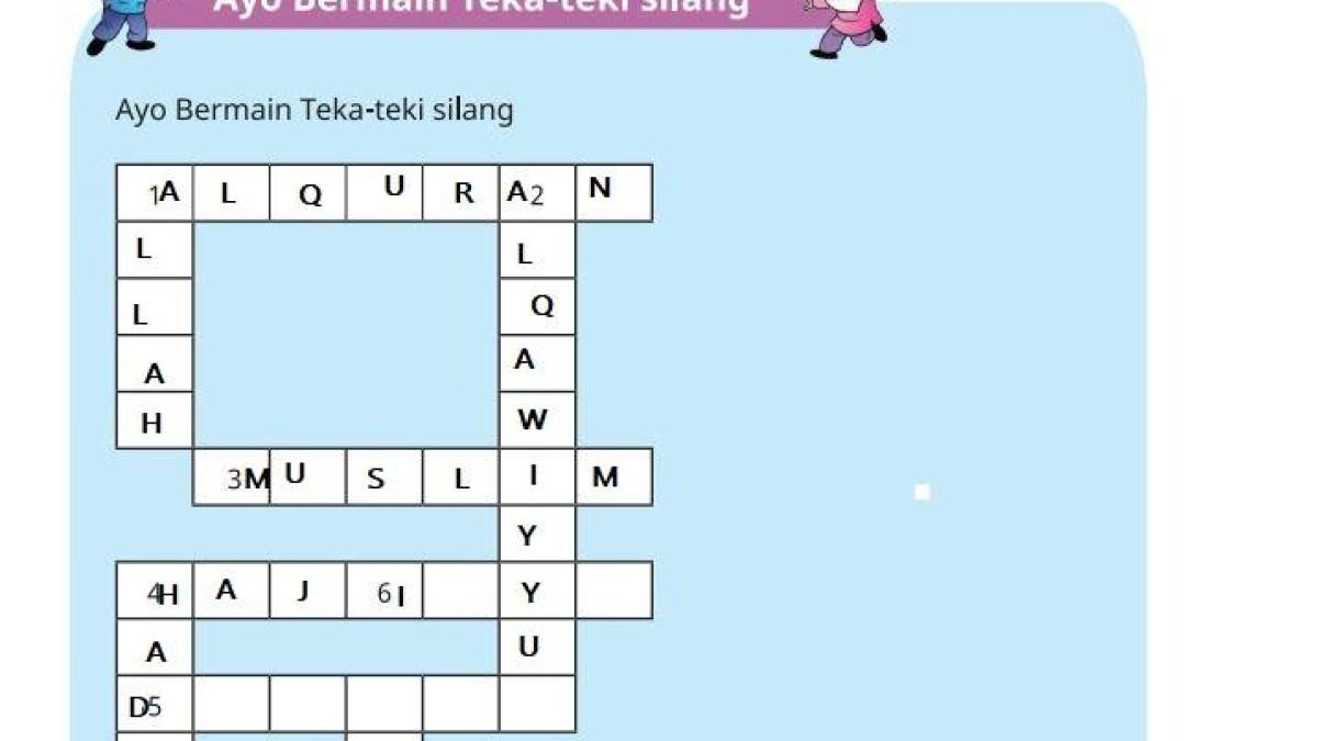 Kunci jawaban Teka-teki Silang PAI Kelas 5 Halaman 48 Kurikulum Merdeka
