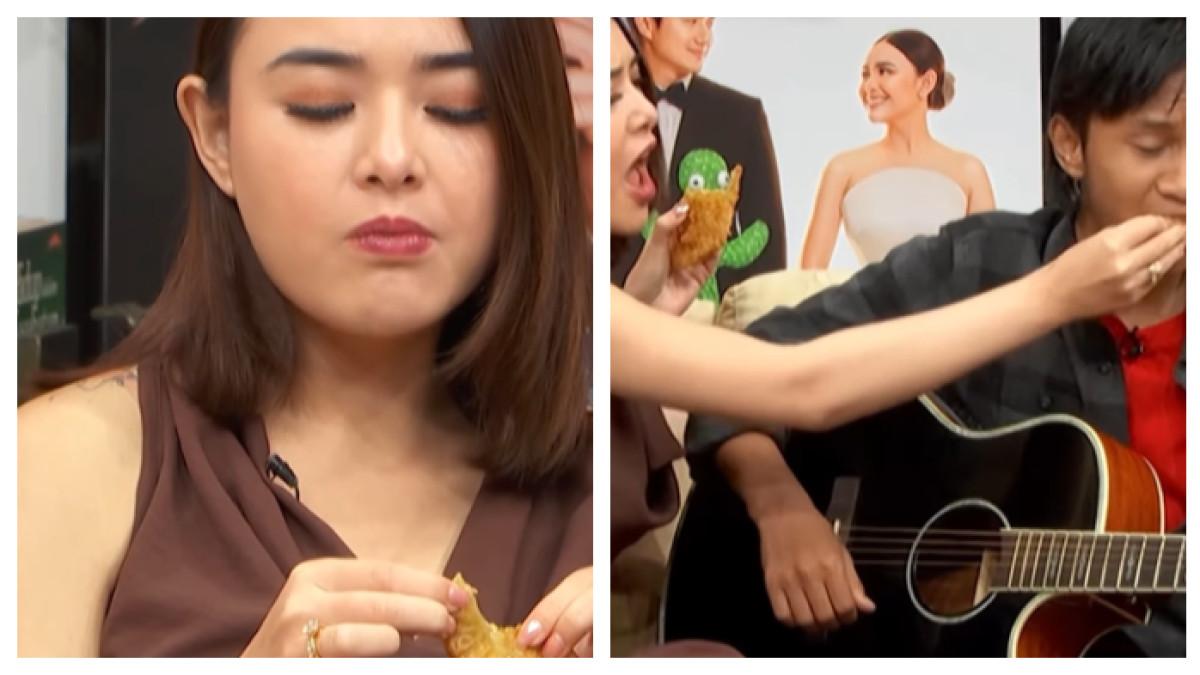 Amanda Manopo dan Fajar Sadboy membuat gempar medsos, pasalnya mereka bergantian makan gorengan dalam satu gigitan, banjir pujian.