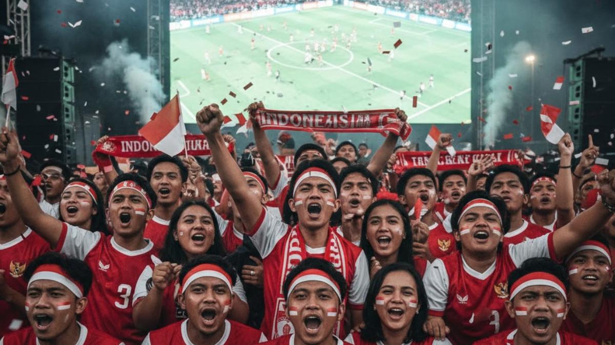 LOKASI NONTON BARENG atau nobar Timnas Indonesia vs Arab Saudi dalam lanjutan Kualifikasi Piala Dunia 2026 di Jakarta pada Kamis, 9 Oktober 2025.