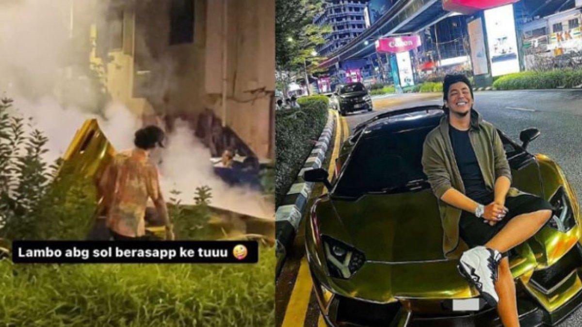 Pakai Lamborghini Emas di Jalan Umum, Artis Ditertawakan Mendadak Mobil Mahalnya Keluar Banyak Asap