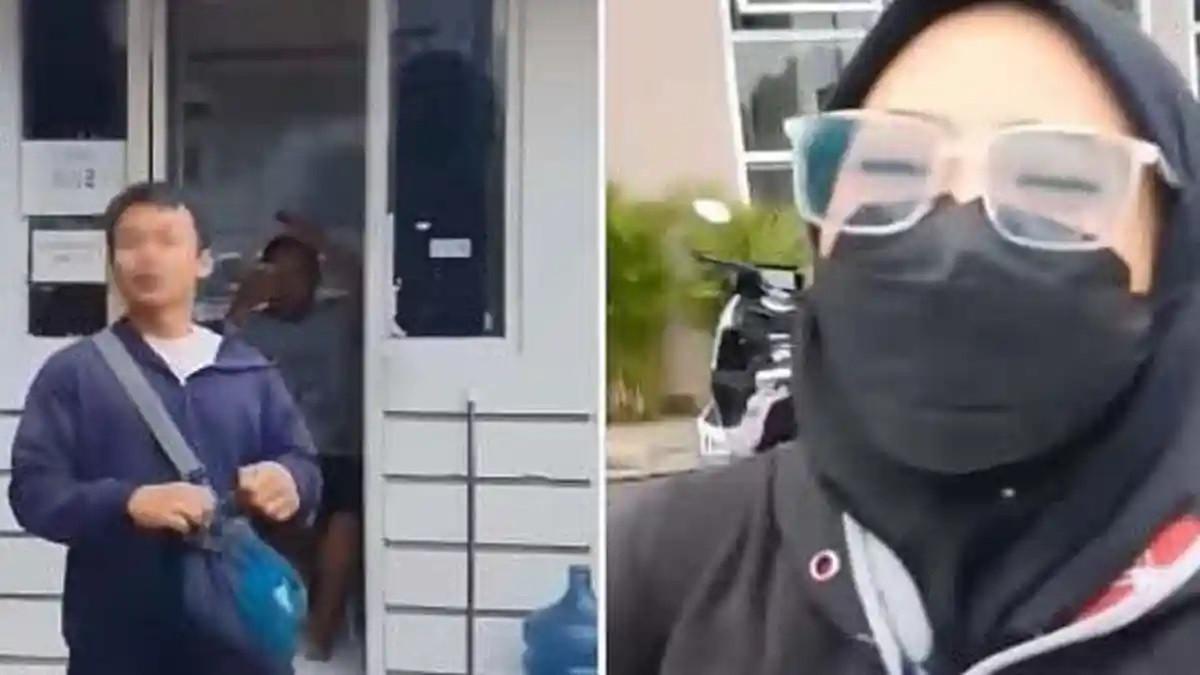 VIRAL PERGOKI CALON ISTRI - Tangkapan layar video memperlihatkan momen AS memergoki calon istrinya berinisial NH keluar dari kamar hotel di kawasan BSD City, Tangerang Selatan, satu minggu jelang rencana pernikahan mereka pada 2025 lalu.