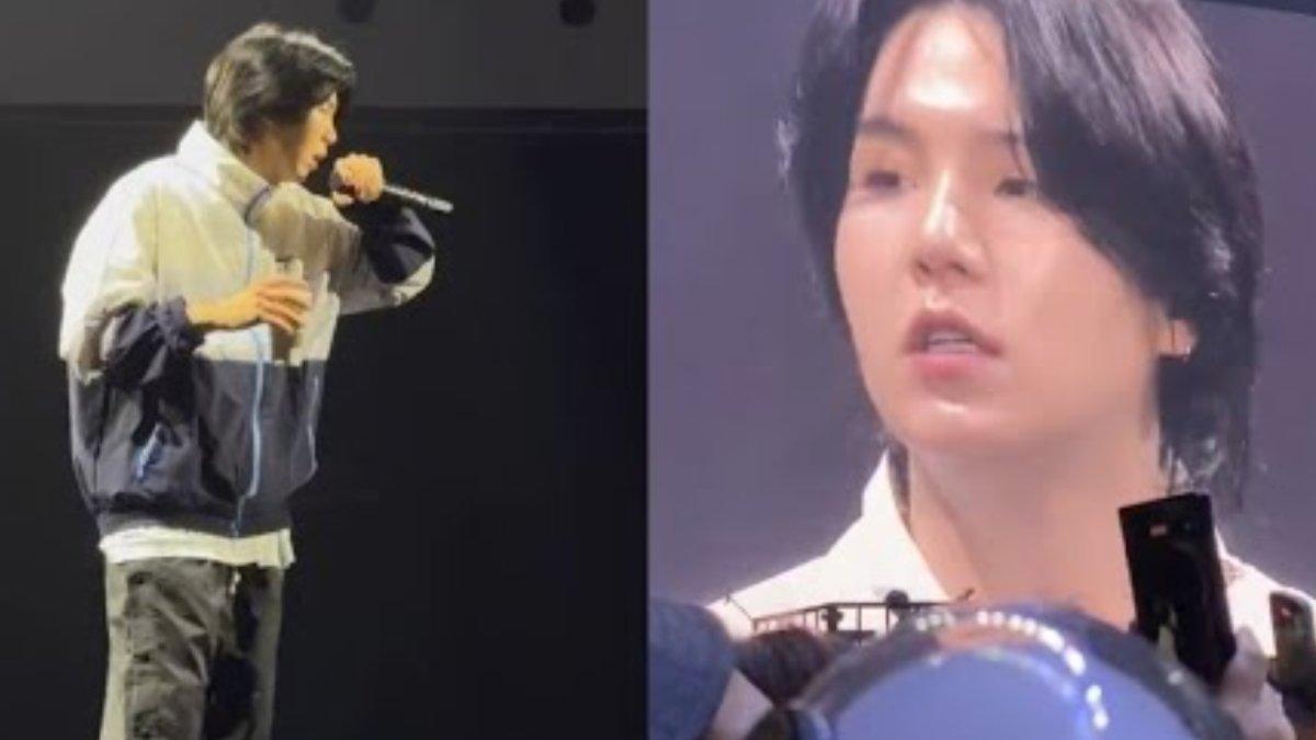 'Jangan Khawatir' Suga BTS Batuk-batuk Selama Konser di Jakarta, Sang Idol Tetap Tampil Profesional