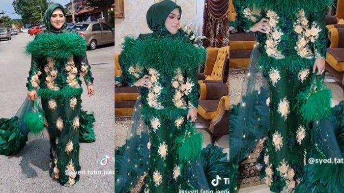 Tahun Lalu Sudah Viral, Wanita Ini Viral Lagi Pakai Baju Lebaran Heboh, Bisa Nyala & Nyapu Jalan