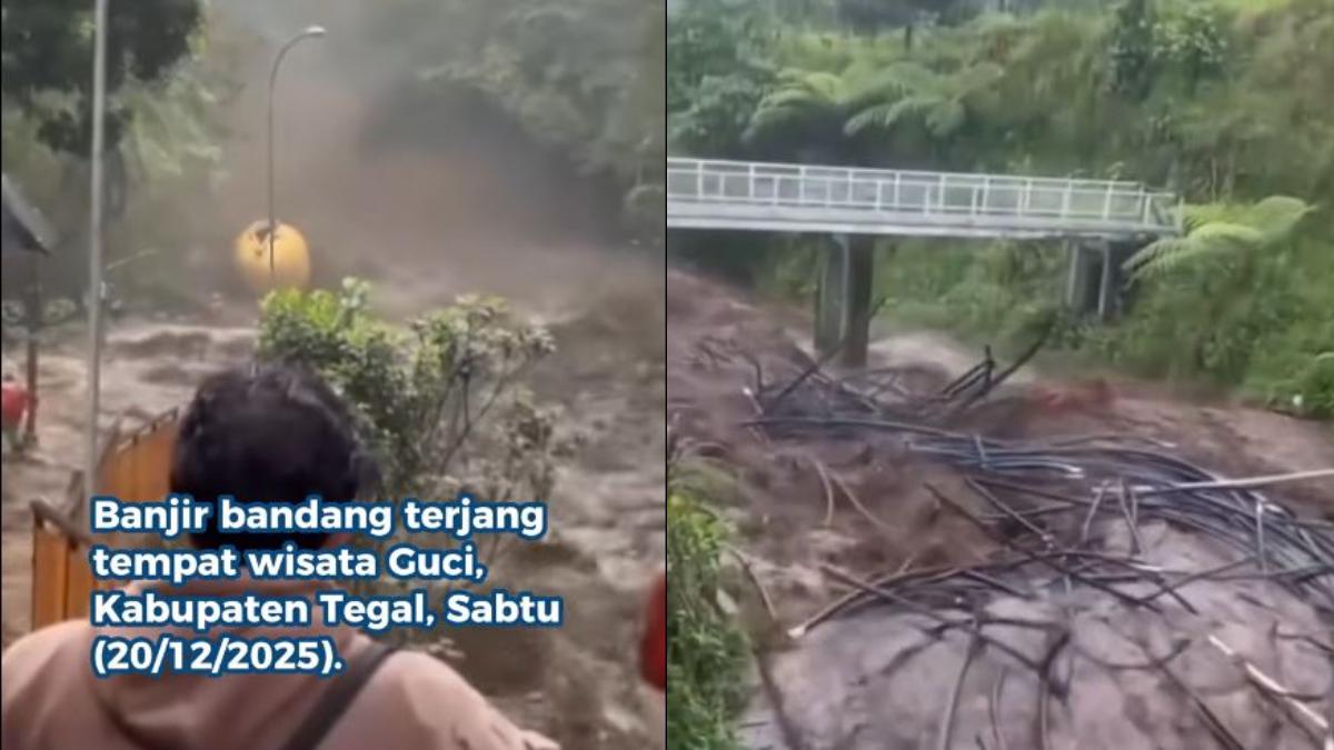 Tanda Alam Ini Jadi Acuan Waspada Sebelum Banjir Bandang Terjang Guci Tegal: Batu Besar di Sungai