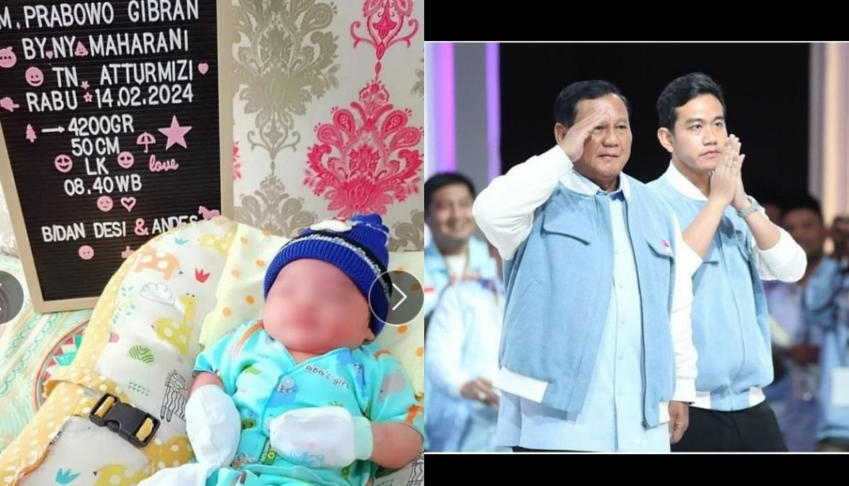 Viral Potret Bayi Disebut Lahir Tepat Hari Pencoblosan 14 Februari, Ortu Beri Nama M Prabowo Gibran