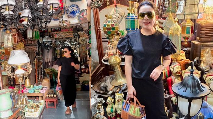 Gaya Mayangsari Istri Bambang Trihatmodjo, Mantu Keluarga Cendana Jalan-jalan di Pasar Antik