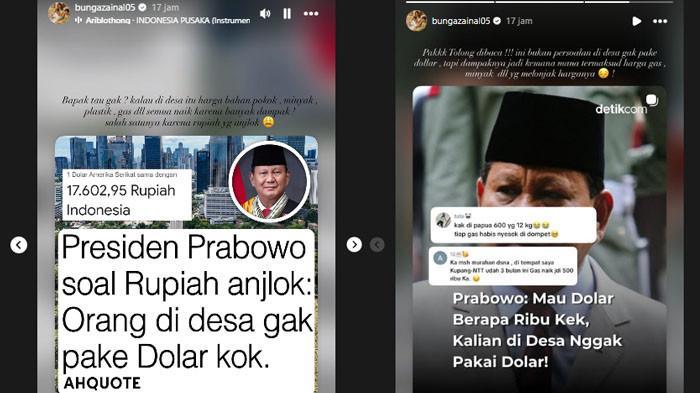 Postingan-Bunga-Zainal-soal-pernyataan-Prabowo-terkait-rupiah-anjlok.jpg