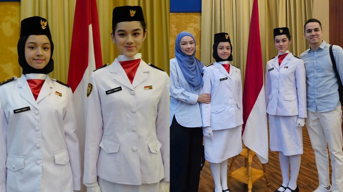 Aktor Bangga 2 Putrinya jadi Paskibra di HUT ke-79 RI, Si Sulung Bawa Baki, Air Mata Haru Menggenang