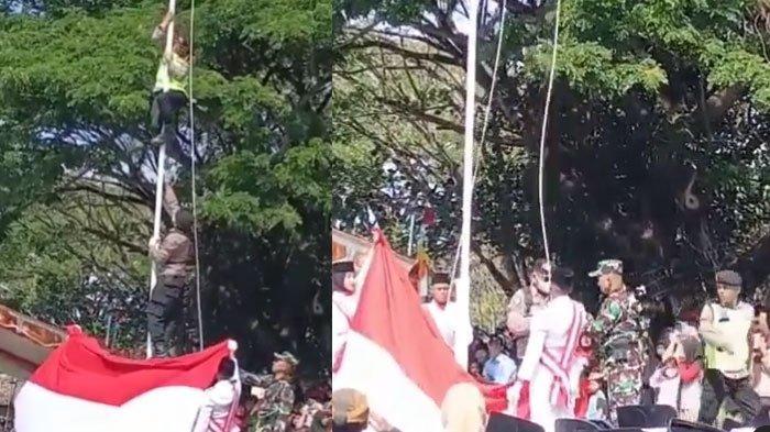 Sederet Aksi Heroik Panjat Tiang Bendera Demi Merah Putih Berkibar, Ada Polisi hingga Ketua RT