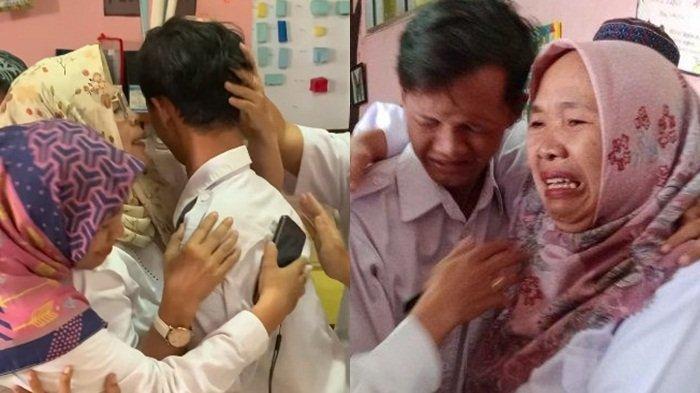 Haru! Guru Honorer Mohamed Reza Dipeluk Guru Lain saat Pamitan, Sempat Dipecat Gegara Bongkar Pungli