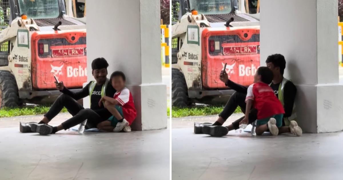 Viral Momen Hangat Bocah Dan Pekerja Migran Di Bawah HDB Singapura