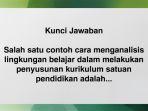 Salah Satu Contoh Cara Menganalisis Lingkungan Belajar dalam Melakukan Penyusunan Kurikulum