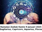 Ramalan Zodiak Sagitarius, Capricorn, Aquarius, Pisces Kamis 9 Januari 2025, Aquarius Pemimpin Hoki