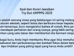 JAWABAN Rina adalah Seorang Siswa yang Belakangan Ini Sering Melanggar Aturan, Try Out UKPPPG 2025