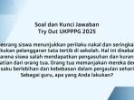 JAWABAN Seorang Siswa Menunjukkan Perilaku Nakal Seringkali Melakukan Pelanggaran, Try Out UKPPPG