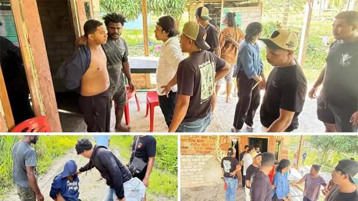 PENANGKAPAN PELAKU - Polres Sorong berhasil mengamankan dua terduga pelaku pembunuhan seorang pemuda yang jasadnya ditemukan terbungkus karung di kawasan Jalan Kontainer, Distrik Aimas, Kabupaten Sorong, Selasa (17/2/2026).