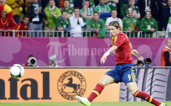 Spanyol vs Irlandia 1-0: Terjangan Torres