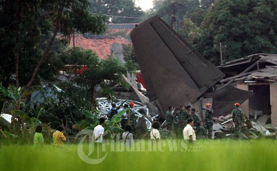 Lokasi Jatuhnya Pesawat Gelap Gulita