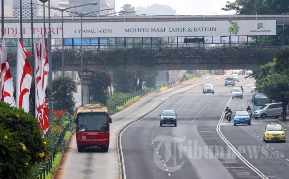 Jalanan Kota Medan Lengang