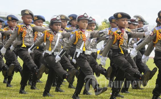 Ribuan Polisi Cilik Apel di Mapolda Jabar Masuk MURI