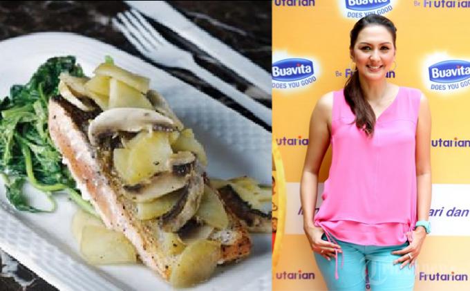 Resep Salmon Panggang Apel Favorit Keluarga Donna Agnesia dan Darius