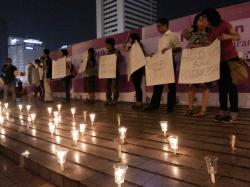 Aksi Solidaritas AJI untuk Wartawan Korban Kekerasan di Jogjakarta