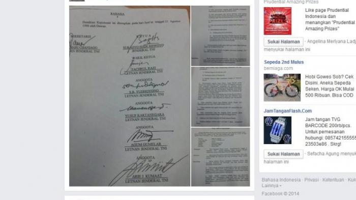 Akun Media Sosial Penyebar Surat Pemberhentian Prabowo Dipolisikan