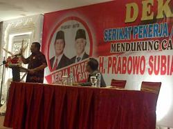 Serikat Pekerja Jatim Deklarasi Dukung Prabowo