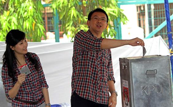 Kurang Tidur, Ahok tak Terkesan Ngantuk Saat Coblosan