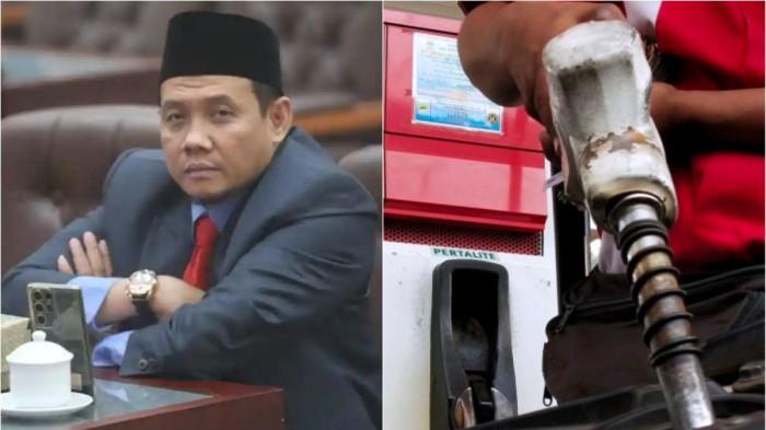 BBM ILEGAL - Anggota DPRD Jember David Handoko Seto (kiri) dan Ilustrasi pengisian BBM (kanan). Anggota DPRD Jember David Handoko Seto dikeroyok sejumlah pemuda ketika berupaya menghentikan truk pengangkut Bahan Bakar Minyak (BBM) ilegal di Jember Jawa Timur, Sabtu (14/3/2026) dini hari.