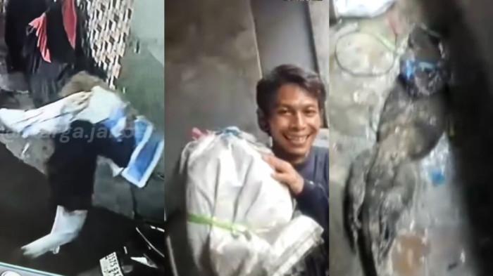 BIAWAK DISANGKA MAYAT - Warga Krendang Selatan, Kecamatan Tambora, Jakarta Barat digegerkan dengan aktivitas seorang pria yang mencurigakan pada Sabtu (7/2/2026) sekitar pukul 18.58 WIB. Dalam rekaman CCTV, tampak seorang pria berkaus hitam dan celana jins menggendong sebuah karung putih di pundak kanannya.