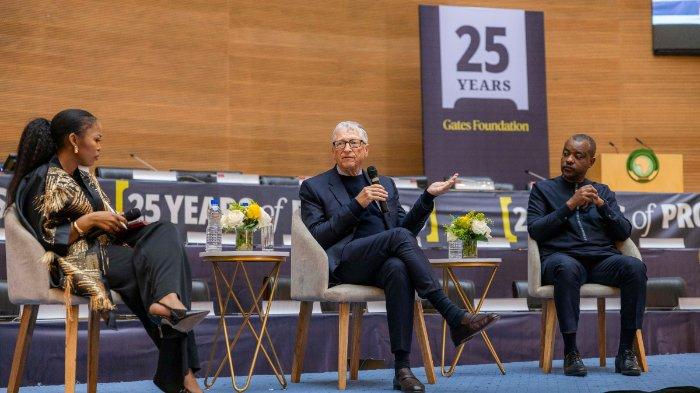 BILL GATES - Foto ini diambil dari Facebook Gates Foundation pada Selasa (3/6/2025). Miliarder Bill Gates (tengah) berbicara dalam forum yang diselenggarakan oleh Gates Foundation di Ethiophia pada Senin (2/6/2025). Dalam forum itu, Bill Gates mengatakan sebagian besar dari kekayaannya yang senilai 200 miliar dolar akan disumbangkan ke Afrika selama 20 tahun ke depan.