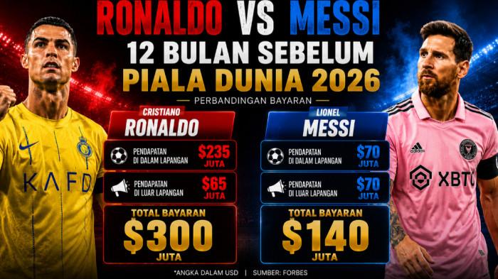 Cristiano Ronaldo Jadi Pemain dengan Bayaran Tertinggi di Piala Dunia 2026, Lionel Messi Kalah Jauh