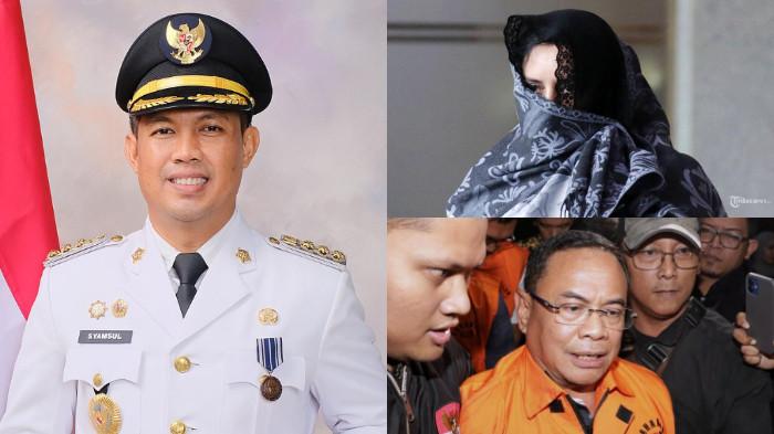 OTT DI JATENG - Bupati Cilacap, Syamsul Auliya Rachman (kiri) terkonfirmasi terjaring OTT KPK pada Jumat (13/3/2026). Syamsul Auliya menambah panjang daftar kepala daerah di Jateng yang terjaring dalam OTT KPK, menyusul Sudewo (Bupati Pati) dan Fadia Arafiq (Bupati Pekalongan).