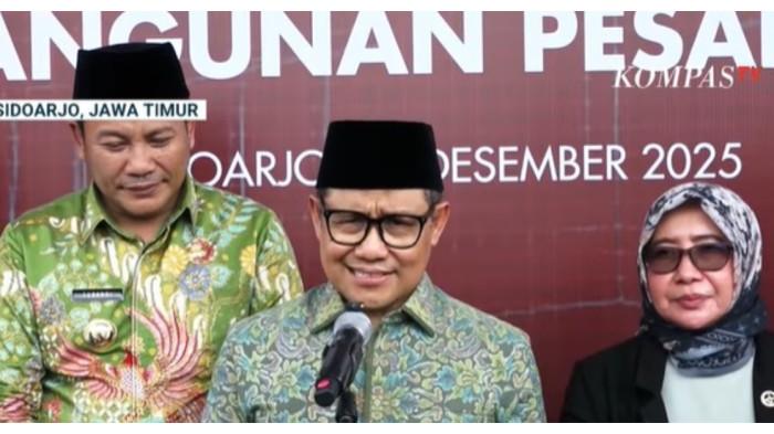 GROUNDBREAKING - Menteri Menteri Koordinator Bidang Pemberdayaan Masyarakat Muhaimin Iskandar atau Cak Imin menghadiri acara peletakan batu pertama atau groundbreaking pembangunan kembali Pondok Pesantren Al Khoziny di Kecamatan Buduran, Kabupaten Sidoarjo, Provinsi Jawa Timur, Kamis, (11/12/2025).