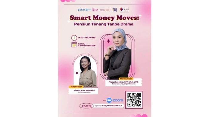Webinar bertajuk “Jurus Hemat Tanpa Sengsara, Ini Cara Mempersiapkan Masa Tua yang Bahagia”.