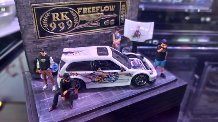 VERSI DIECAST - Hatchback Honda Civic Nouva EF9 'AeroFlux' versi diecast garapan Freeflow.66 saat unjuk gigi di pameran Indonesia Diecast Expo (IDEXII) 2025 di ICE BSD, Tangerang, Sabtu dan Minggu, 25-26 Oktober 2025.