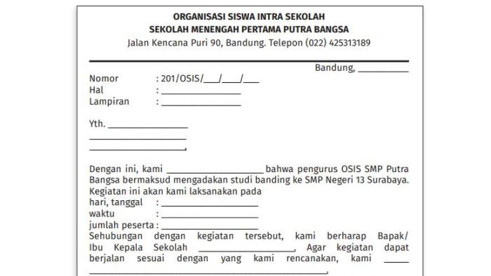 Contoh Surat Resmi