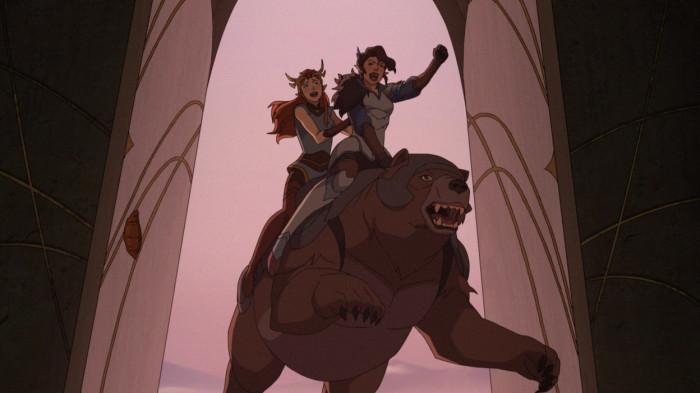Cuplikan adegan dalam serial The Legend of Vox Machina Season 4
