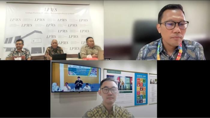 Cuplikan layar webinar bertajuk “Dukungan Kebijakan dan Inovasi Program Kolaboratif dalam Percepatan Pencegahan dan Penurunan Stunting” oleh LP3ES.