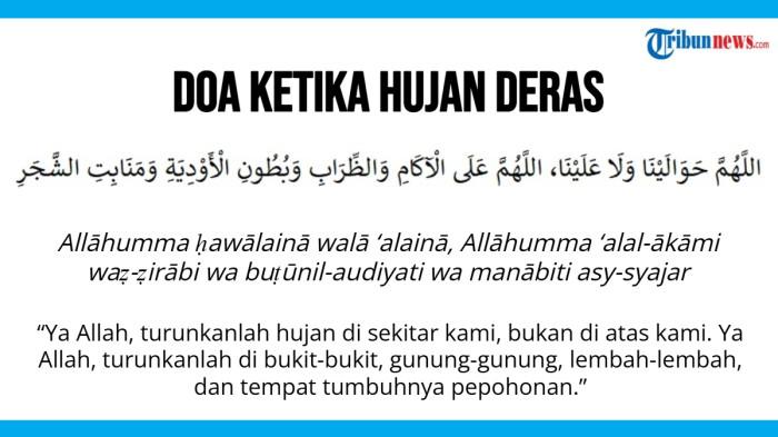 Doa Ketika Hujan Deras Disertai Petir dan Angin Kencang