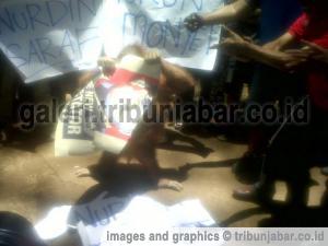 Bobotoh Demo Nurdin Halid di Kandang Monyet