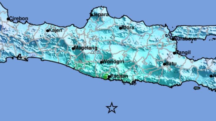 GEMPA DI PACITAN - Badan Meteorologi, Klimatologi, dan Geofisika (BMKG) memberikan analisis mengenai gempa bumi berkekuatan M 6,4 yang berpusat di wilayah Kabupaten Pacitan, Jawa Timur, pada Jumat, 6 Februari 2026 pukul 01.06 WIB. Gempa ini terasa hingga wilayah utara Pulau Jawa.