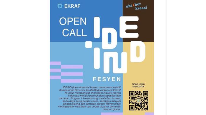 Pegiat Fesyen Berpeluang Tampil Gratis di Pameran Nasional, Pendaftaran IDE.IND 2025 Resmi Dibuka