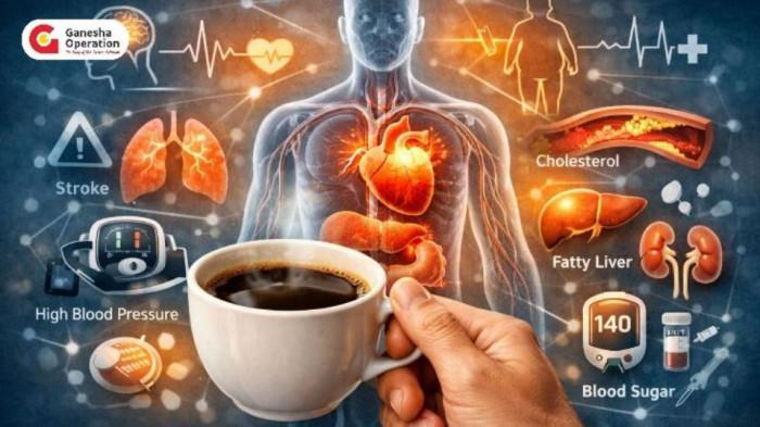 ILUSTRASI - Ilustrasi bijak meminum kopi.