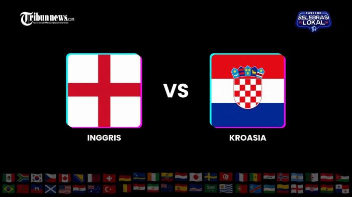 INGGRIS VS KROASIA - Ilustrasi bendera Inggris dan Korasia pada persaingan di Piala Dunia 2026