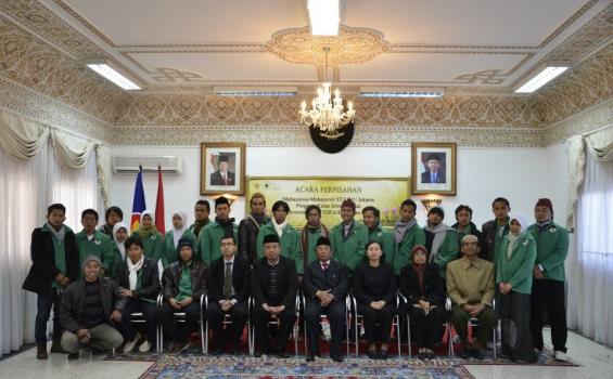 Perpisahan KBRI Rabat Bersama 21 Mahasiswa STAINU Jakarta